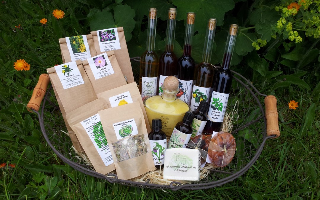 Kleine productselectie, © Heike Voigt - Edle Tropfen Kräuterspezialitäten