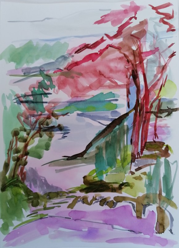 Watercolor, 2023, 32 x 24 cm // &copy; Anette Riesinger