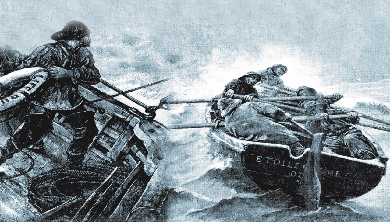Fala sztormowa i ratownicy morscy Stephan Jantzen, © Ulrich Mevs