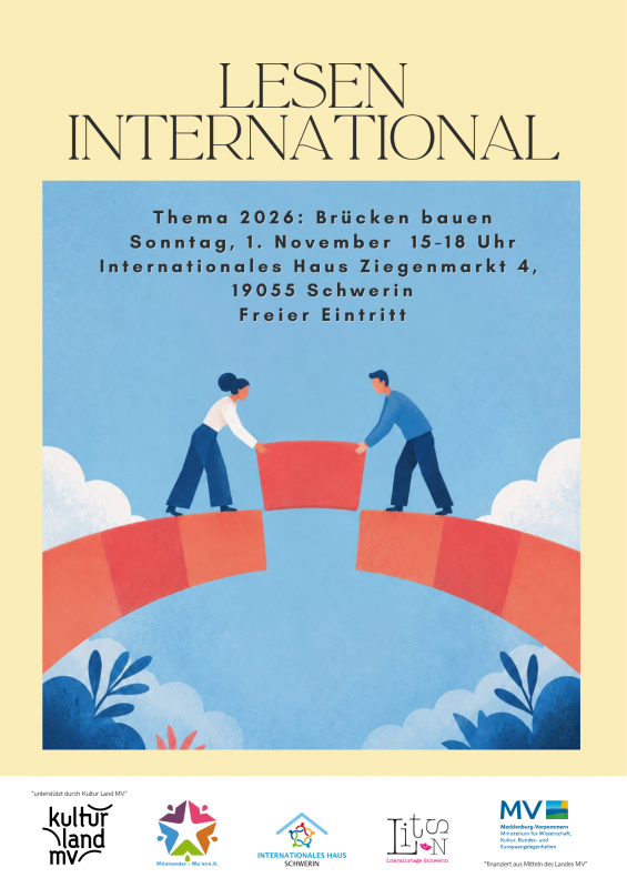 Ten people. Ten countries. Ten languages. One common theme: “Building Bridges.” // © Internationales Haus Schwerin Ten people. Ten countries. Ten languages. One common theme: “Building Bridges.” // © Internationales Haus Schwerin