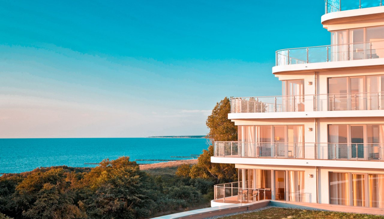 Widok na hotel THE GRAND Ahrenshoop, © THE GRAND Ahrenshoop Widok na hotel THE GRAND Ahrenshoop, © THE GRAND Ahrenshoop