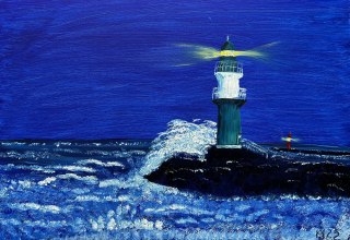 Afmetingen 100x70cm; olieverf op doek // &copy; Eigenes Werk; MV-Kunst Galerie am Mammutbaum