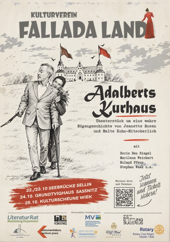 Teaterpjäsen ”Adalberts Kurhaus” // © Kulturverein Fallada Land Teaterpjäsen ”Adalberts Kurhaus” // © Kulturverein Fallada Land