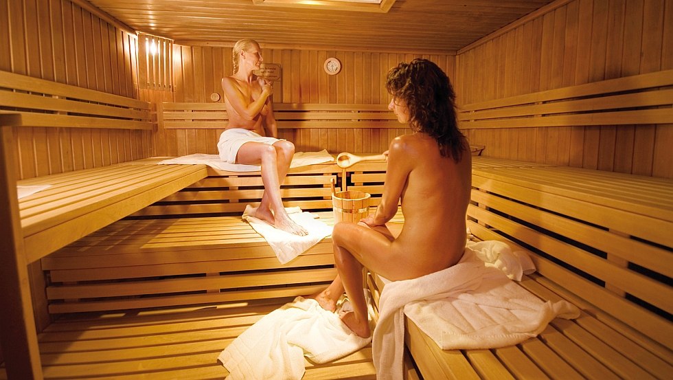 The sauna in the 300 sqm wellness facility, &copy; Regenbogen AG