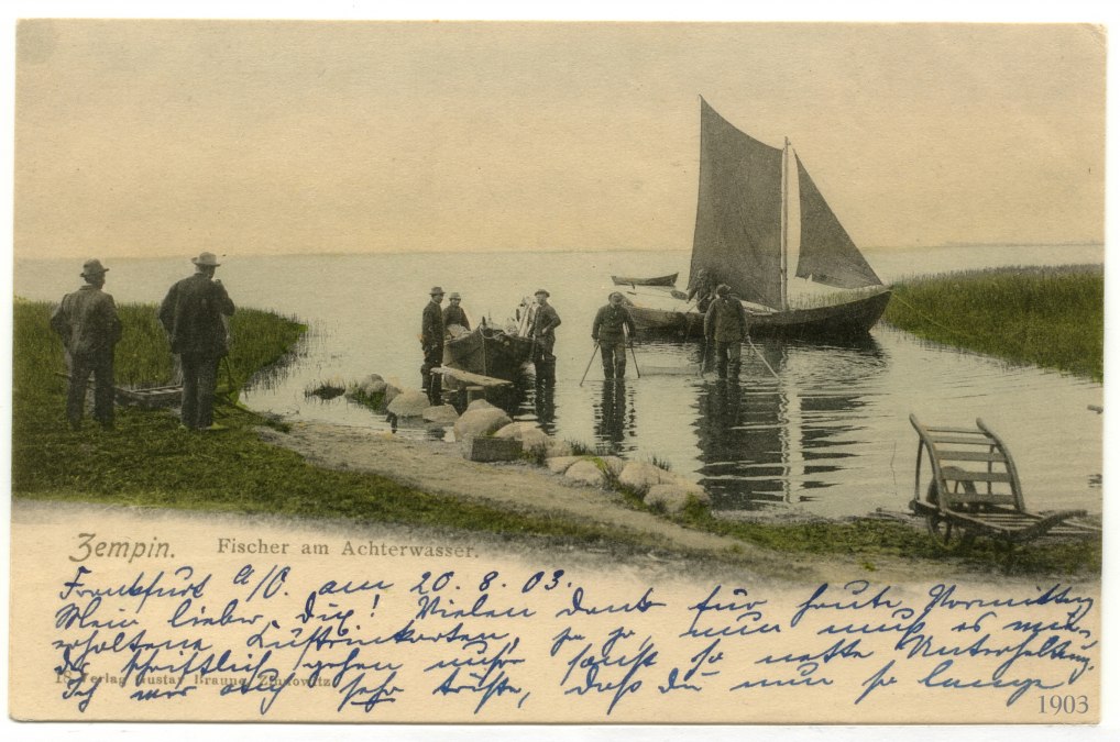 Wykład "Achterwasser - interesujące fakty i znaczenie" z Ingo Zanderem, &copy; 01 Fischer am Achterwasser.JPG