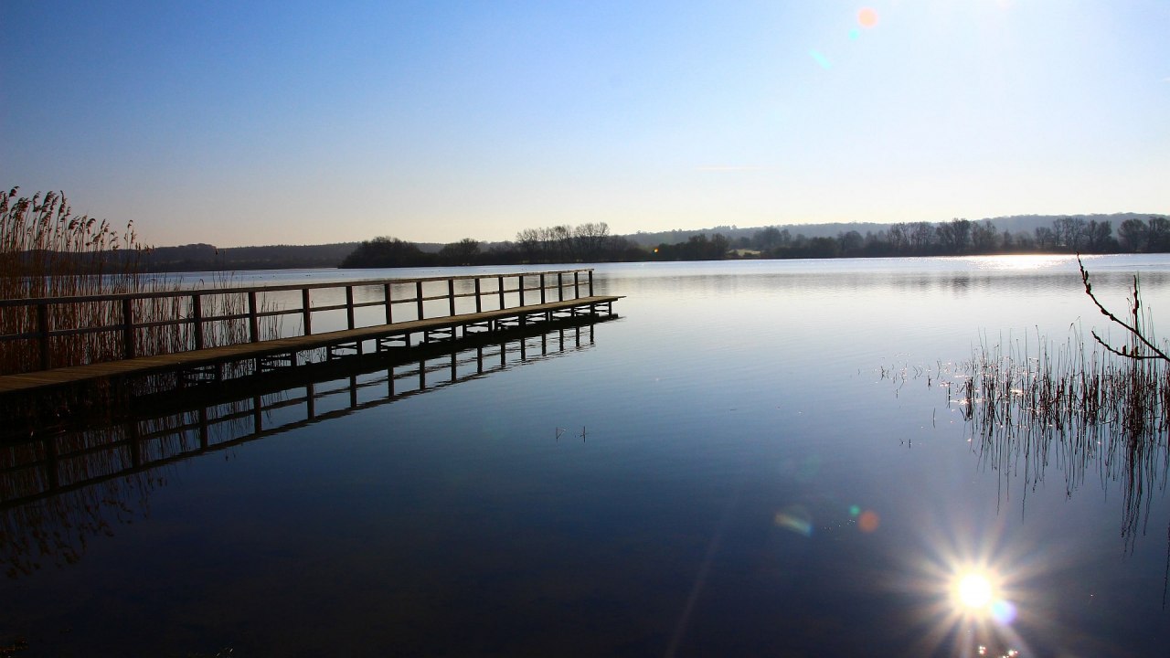 Bathing jetty early morning, &copy; Andrea Keil