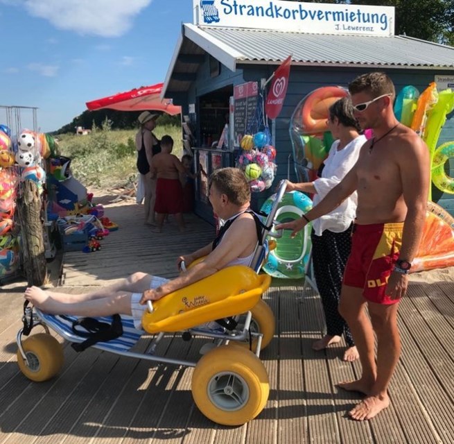 Drempelvrije toegang tot het strand // © Kurverwaltung Ostseebad Ückeritz Drempelvrije toegang tot het strand // © Kurverwaltung Ostseebad Ückeritz