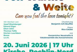 Plakat für das Sommerkonzert 2026 // © Konzertchor Neustrelitz e.V. Plakat für das Sommerkonzert 2026 // © Konzertchor Neustrelitz e.V.