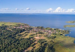 Altwarp van bovenaf, © Resort Stettiner Haff