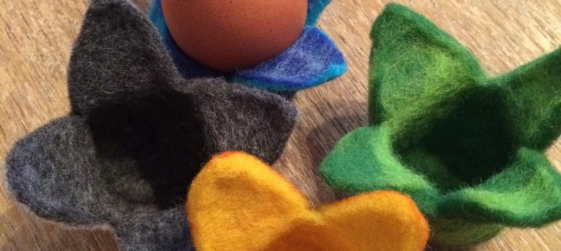 Felt egg cup, &copy; Sandra Loll