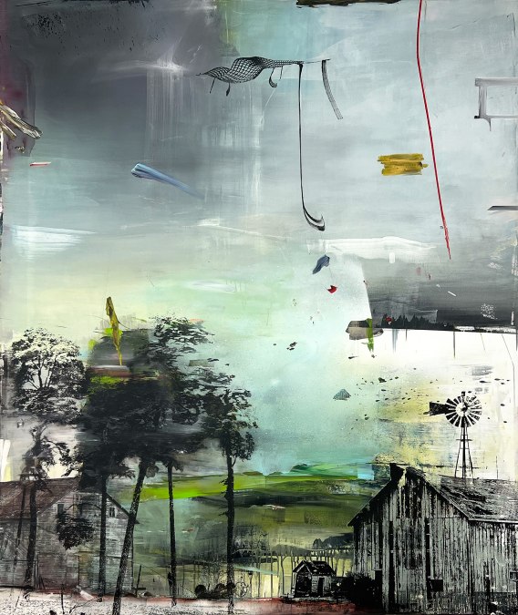 Birgit Borggrebe - This side of Eden, 2022, 190x160 cm, mieszane media, © Birgit Borggrebe