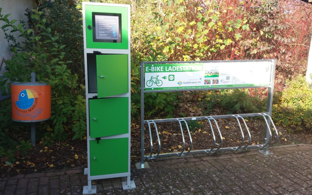 e-bike-charging-station-bird-park-marlow, © Tourismusverein Vogelparkregion Recknitztal e.V.