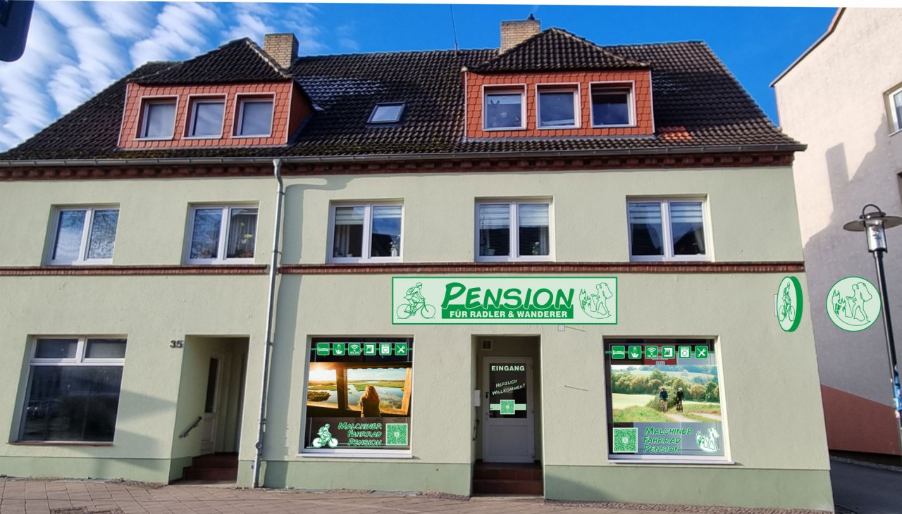 Fahrradpension Malchin - Widok z zewnątrz, © Made in Werbung - Fachbetrieb für visuelle Kommunikation