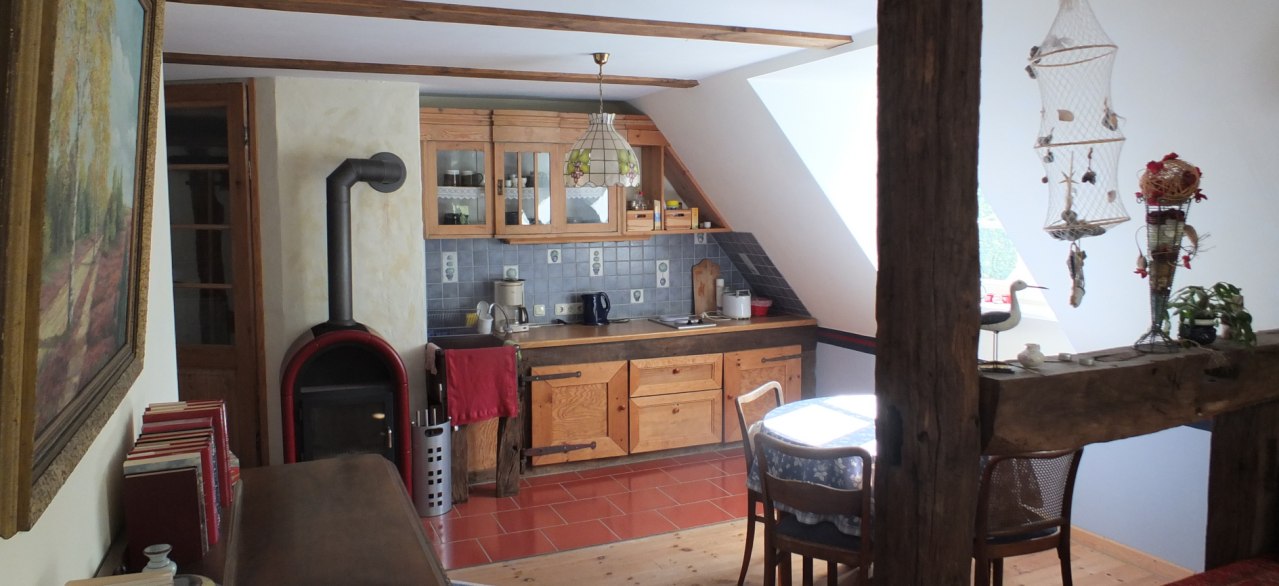 Apartment kitchen area // © Gutshof Alt Guthendorf/Topp Apartment kitchen area // © Gutshof Alt Guthendorf/Topp