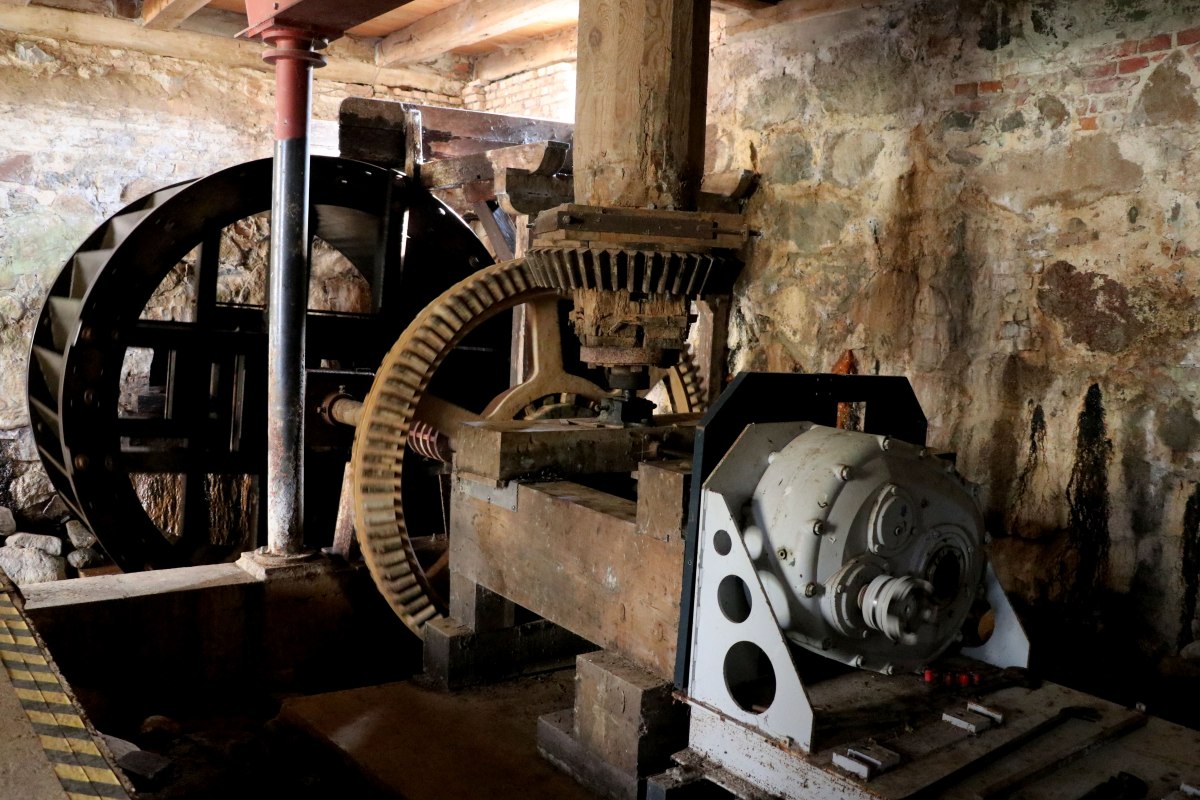 Waterwheel and royal shaft // © Oskar Gladis, Verein Wassermühle Hanshagen Waterwheel and royal shaft // © Oskar Gladis, Verein Wassermühle Hanshagen