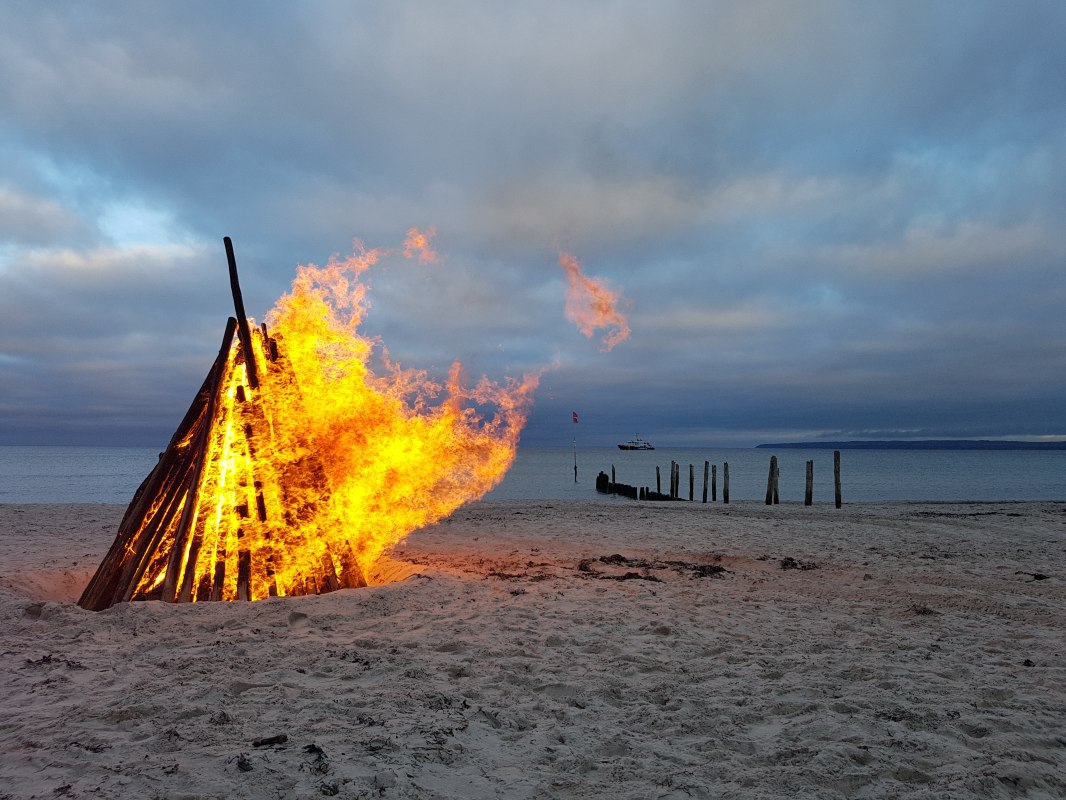 Fire on the beach Juliusruh, &copy; Informationsamt Breege-Juliusruh