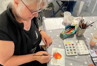 Martina Rieck in einem Workshop // &copy; Martina Rieck