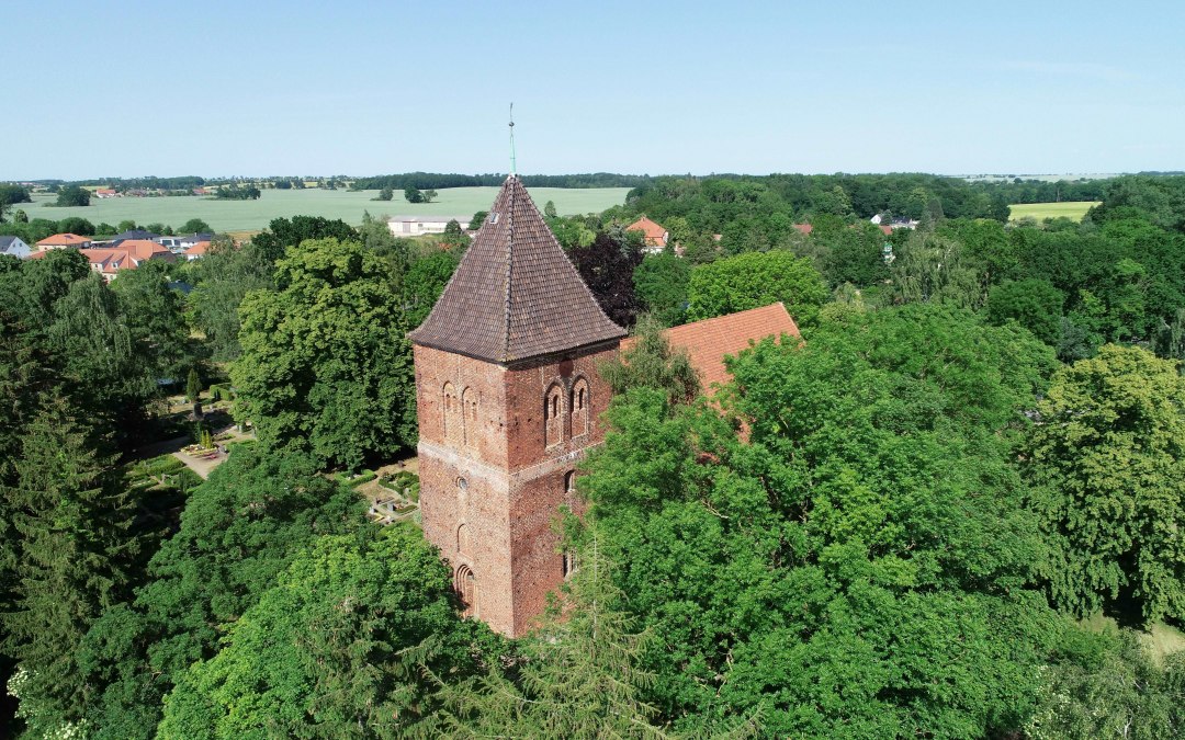 Uitzicht op de St Thomaskerk in Damshagen, © Förderkreis Kirche Damshagen