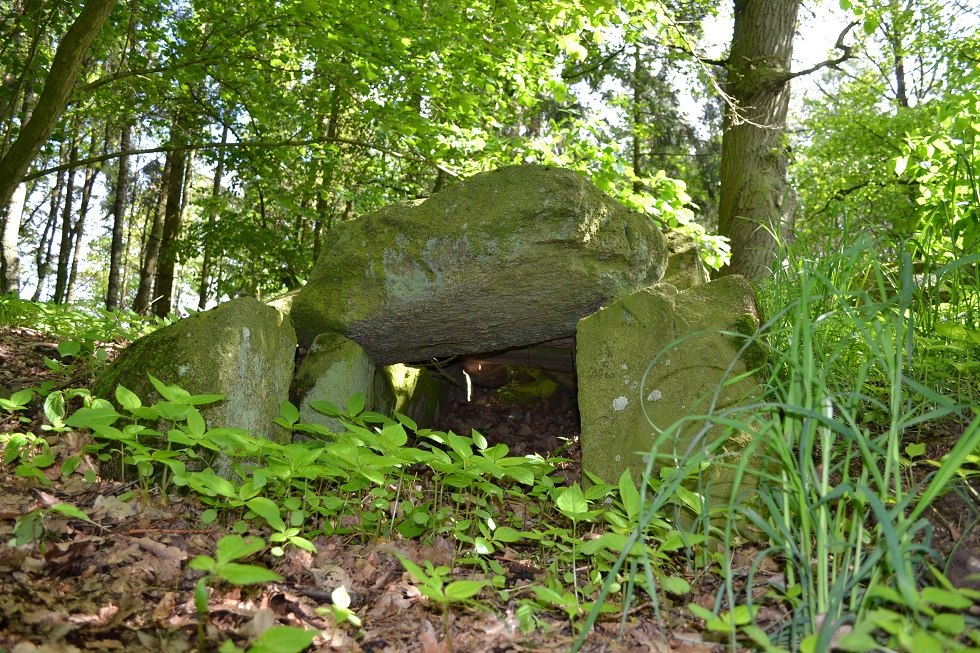Ogromne kamienie leżą na bocznych kamieniach jarzmowych i tworzą chronioną komorę., © Lutz Werner