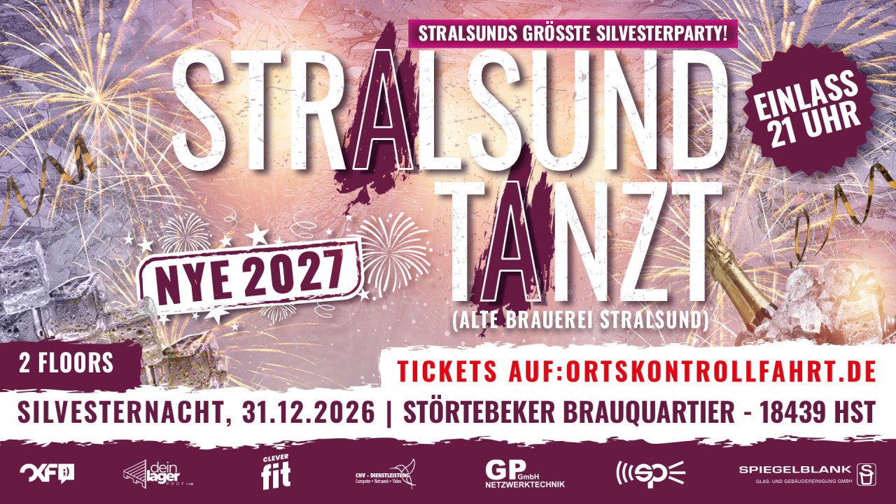 Stralsund danst! – Oudejaarsavond 2027 // © Werbezentrum MV Stralsund danst! – Oudejaarsavond 2027 // © Werbezentrum MV