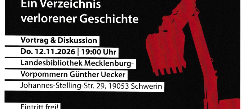 Plakat // © Ortskuratorium Schwerin der DSD Plakat // © Ortskuratorium Schwerin der DSD