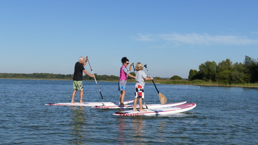 Stand Up Paddling aan de Fleesensee, © Wassersport Fleesensee