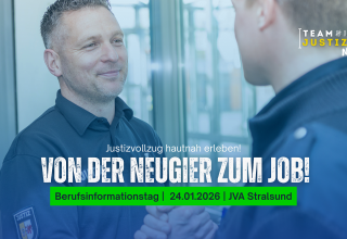 Od ciekawości do pracy - dzień informacji o karierze w zakładzie karnym w Stralsundzie 24 stycznia 2026 r., &copy; JVA Stralsund