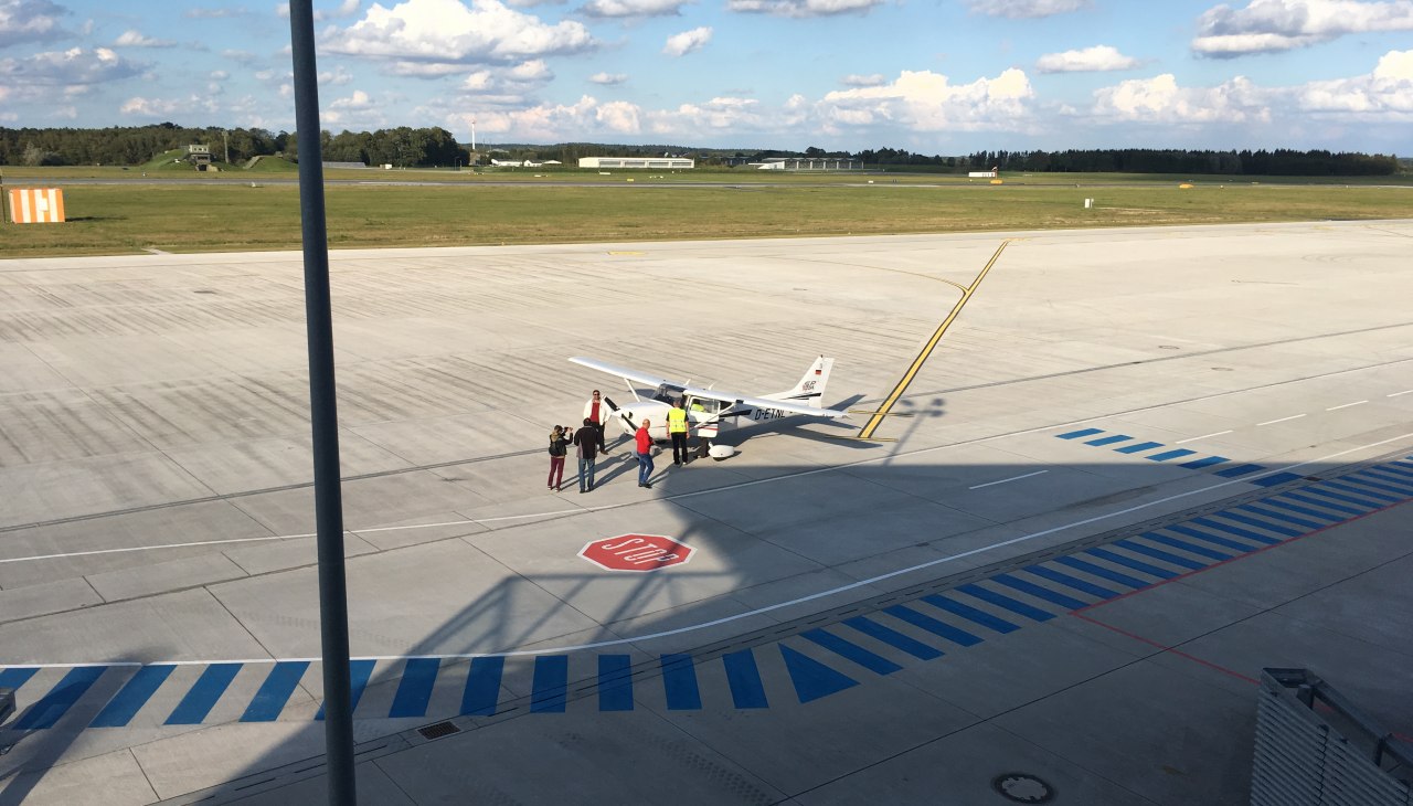 Zicht op de taxibaan van de luchthaven, © Christin Hannemann Zicht op de taxibaan van de luchthaven, © Christin Hannemann