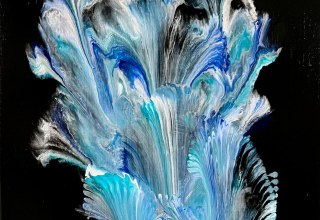 Acryl-Pouring Technik; Leinwand / Keilrahmen; Format 30x40cm // &copy; MV-Kunst Galerie, Wolfgang Hube