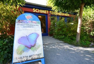 Schmetterlingspark in Sassnitz - Eingang // © Tourismuszentrale Rügen Schmetterlingspark in Sassnitz - Eingang // © Tourismuszentrale Rügen