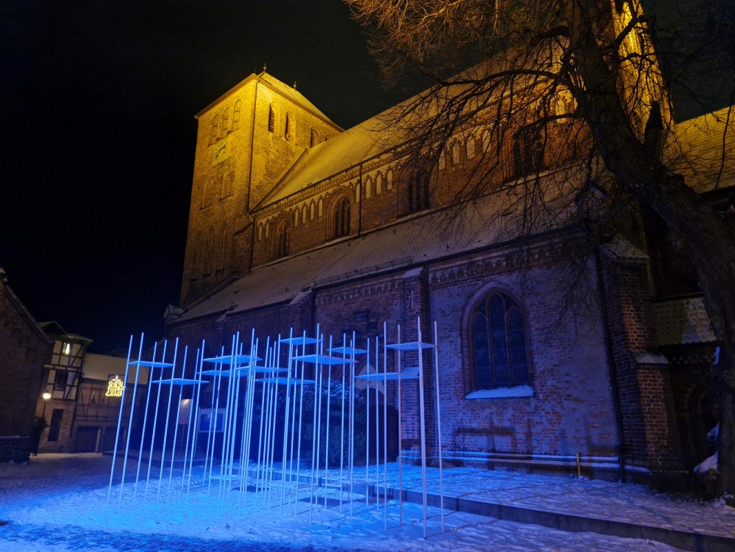 Kości&oacute;ł Georgenkirche w Waren zimą 2026 r., &copy; Stephan Fischer