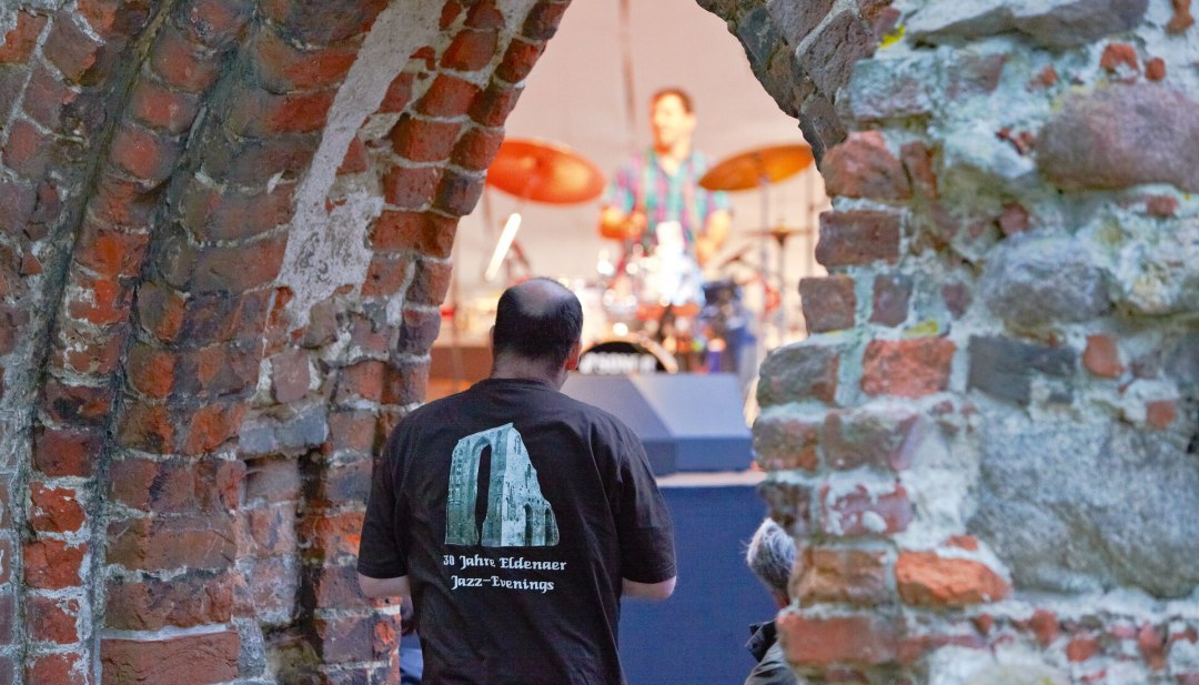 Tijdens de Eldena Jazz Avonden vormen de ruïnes van het klooster van Eldena, dat als motief diende voor de romantici, het charmante decor voor verfijnde jazz., © TMV/Grundner