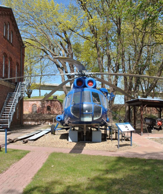 Een originele marinehelikopter in het Marinemuseum Dänholm, onderdeel van het STRALSUND MUSEUM, © STRALSUND MUSEUM