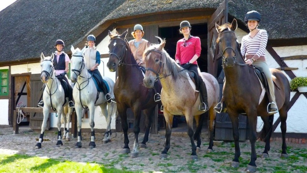 Pferdehof Schwalbennest: Sunrise rides with the boss on your own or our trained horses. // &copy; Pferdehof Schwalbennest/ Kottke