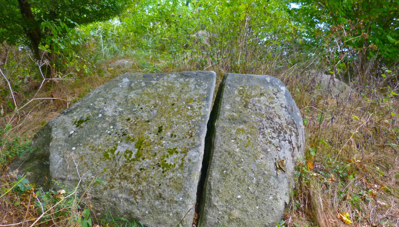 Megalityczny grobowiec "Blocksberg" w pobliżu Posewald, © Archäo Tour Rügen Megalityczny grobowiec "Blocksberg" w pobliżu Posewald, © Archäo Tour Rügen
