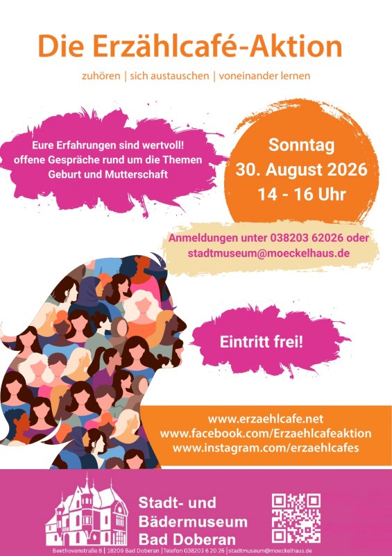 Women of all generations and cultures are invited to participate in an open discussion. // © Stadt- und Bädermuseum Bad Doberan Women of all generations and cultures are invited to participate in an open discussion. // © Stadt- und Bädermuseum Bad Doberan
