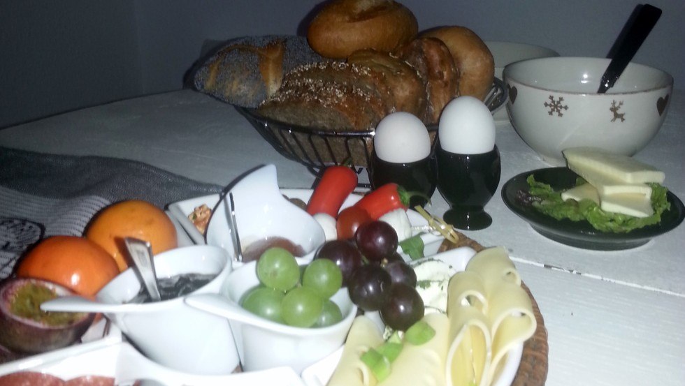Fresh and strengthened into the day with our guesthouse breakfast, &copy; Anja Holm