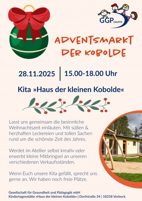 Flyer_Advent market, © Kita "Haus der kleinen Kobolde"