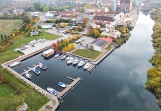 Aerial view of the Peene Marina in Demmin // &copy; Oetjen GmbH