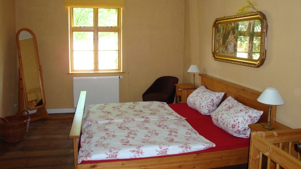 Slaapkamer Dreiseithof Schmadebeck, © Dreiseithof Schmadebeck