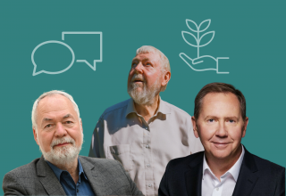 &copy; Markus Meckel (&copy; Soeren Stache, dpa), Michael Succow (&copy; Jason Kr&uuml;ger) und Heiko Mira&szlig; (&copy; Susie Knoll)