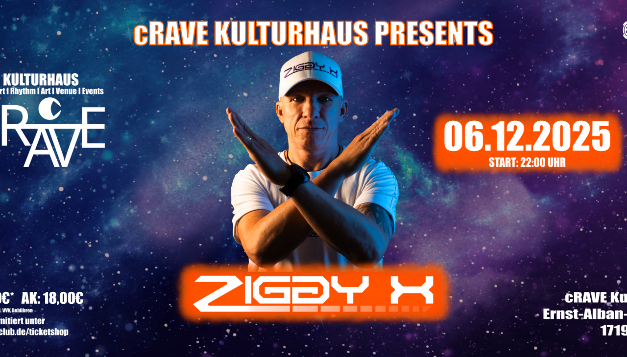 cRAVE Kulturhaus prezentuje: ZIGGY X Live! 🎶, © cRAVE Kulturhaus cRAVE Kulturhaus prezentuje: ZIGGY X Live! 🎶, © cRAVE Kulturhaus