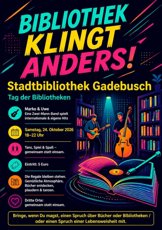 Library Day—we celebrate reading and life. Reading is good for you. // © Ki generiert Library Day—we celebrate reading and life. Reading is good for you. // © Ki generiert