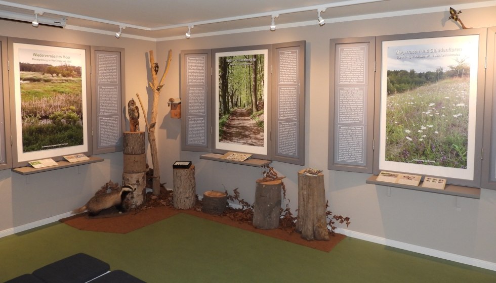 De tentoonstelling geeft ook informatie over de geschiedenis van het gebruik van de heide en de herverzadiging ervan., © Martin Hagemann