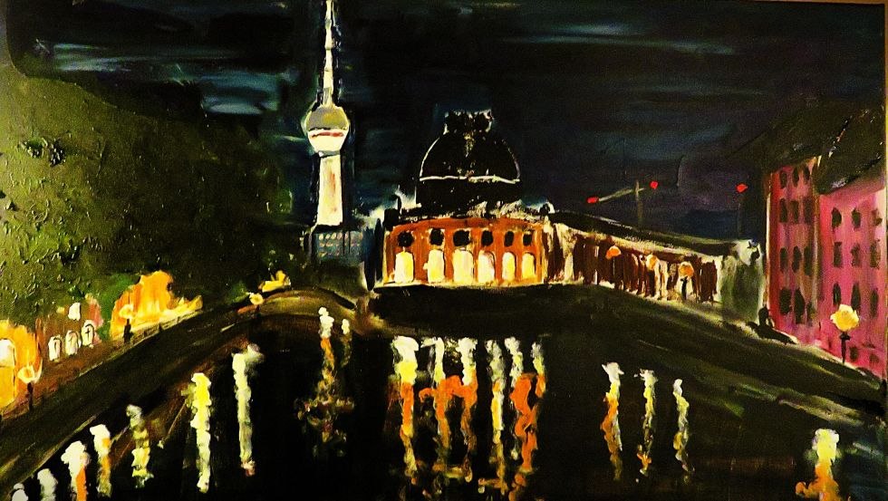 Berlin, Spreebogen nocą, © August Klecks