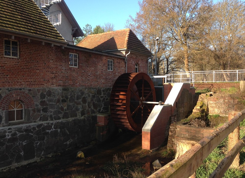 Water show wheel and mill fleece at the Bolter mill, © TDG Rechlin mbH