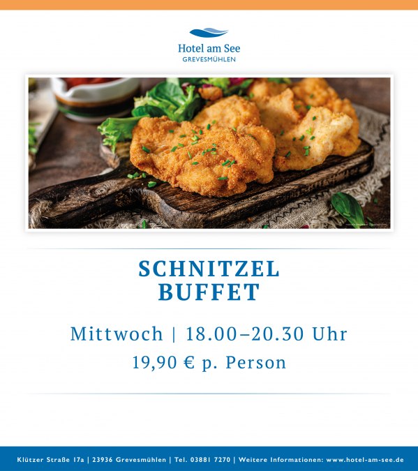 Crispy breaded schnitzel on a plate, with fried potatoes and fresh side salad, appetizingly served., © spreepiraten®