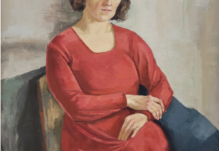 Frau im roten Kleid von Hedwig Holtz-Sommer // &copy; Galerie im Kloster