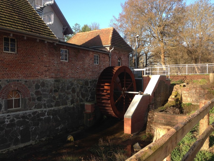 Waterrad en molenwiek bij de Bolter molen, © TDG Rechlin mbH