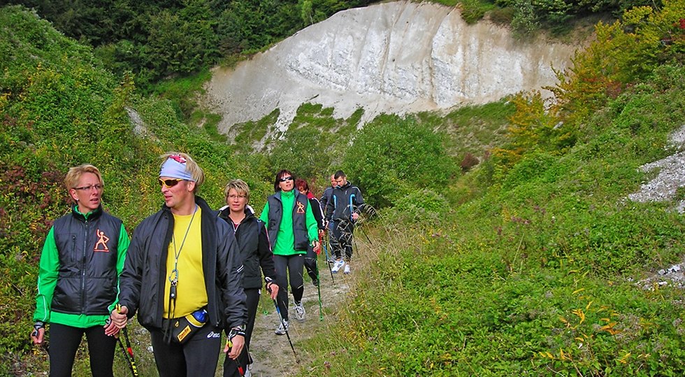 Nordic Walking op Jasmund, &copy; Volker Barthmann